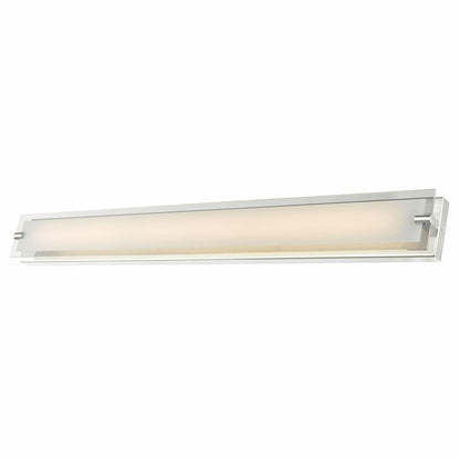 Abra 20028WV Blaze 40-inch LED bathroom vanity light with elegant frosted edge glass design for residential and commercial interiors
