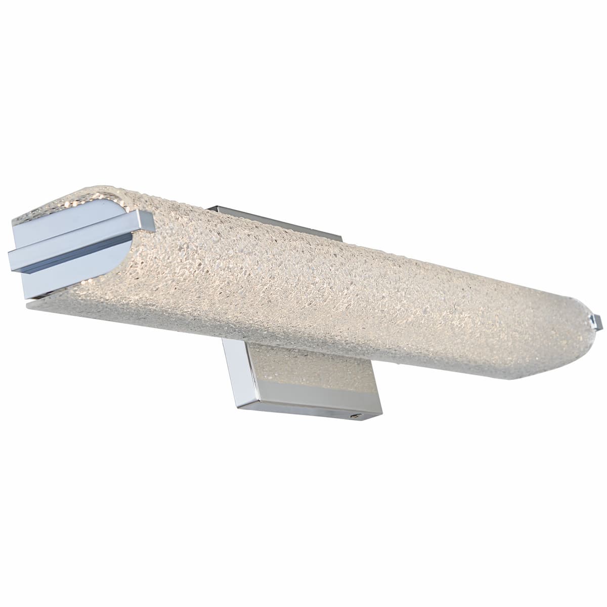 Abra Eco 20043WV contemporary wall vanity light with oval water glass diffuser and integrated LED for elegant bathroom and interior lighting