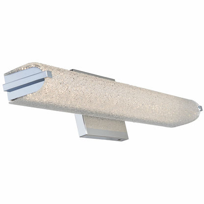 Abra Eco 20043WV contemporary wall vanity light with oval water glass diffuser and integrated LED for elegant bathroom and interior lighting