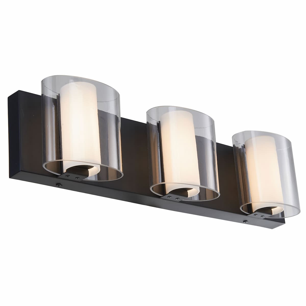 Abra Zoe 20048WV 20-inch curved clear and opal glass vanity light for modern bathroom and interior lighting