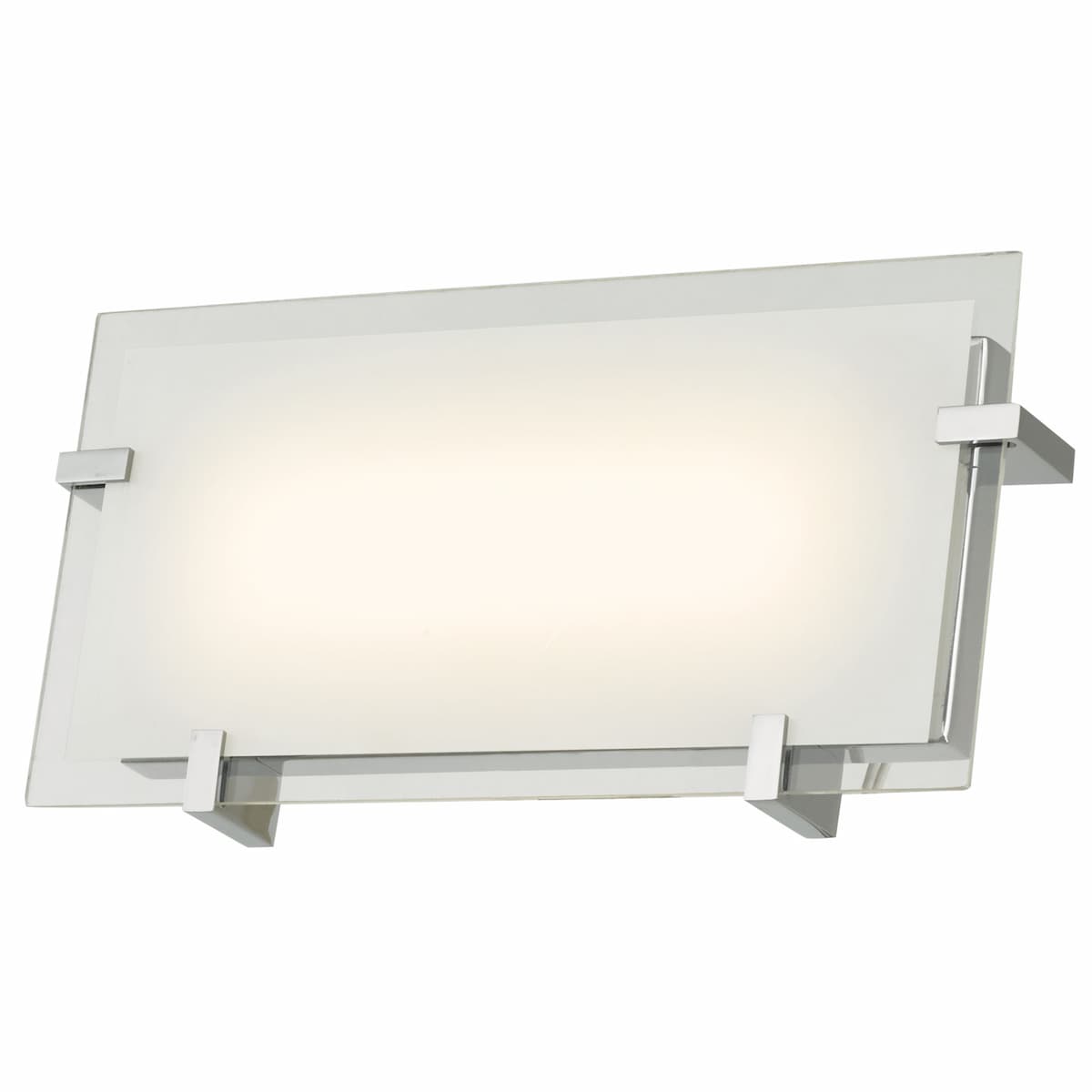 Abra Matrix 20060WV 12-inch frosted glass panel vanity light with high-output dimmable LED for modern bathroom lighting