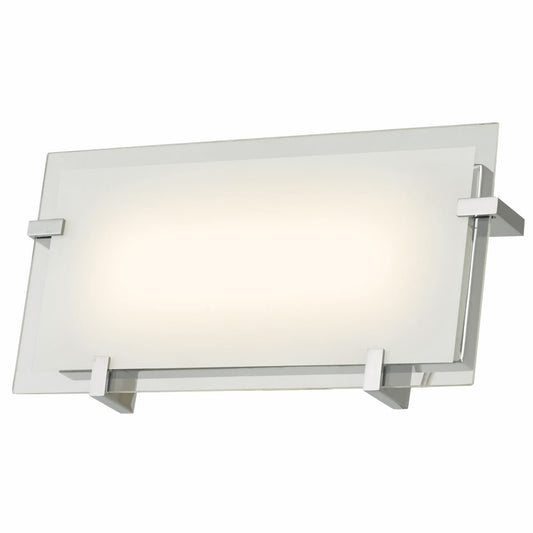 Abra Matrix 20060WV 12-inch frosted glass panel vanity light with high-output dimmable LED for modern bathroom lighting