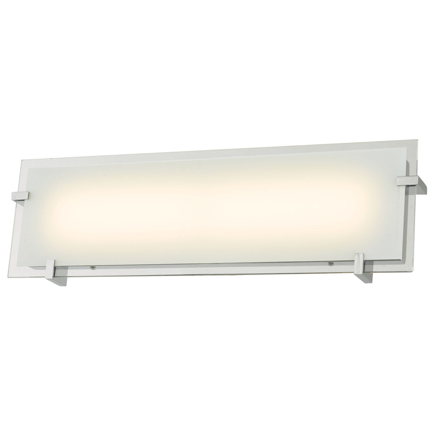 Abra Matrix 20" Frosted Glass Panel Vanity with High Output Dimmable LED Chrome