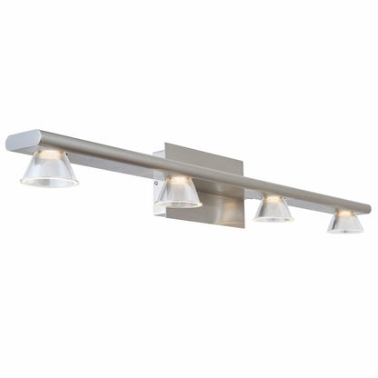 Abra Jet 20065WV 4-light wall vanity fixture featuring reversible up or down installation for contemporary mirror illumination