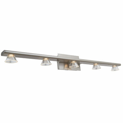 Abra Jet 20066WV 5-light wall vanity fixture featuring reversible up or down installation for contemporary mirror illumination
