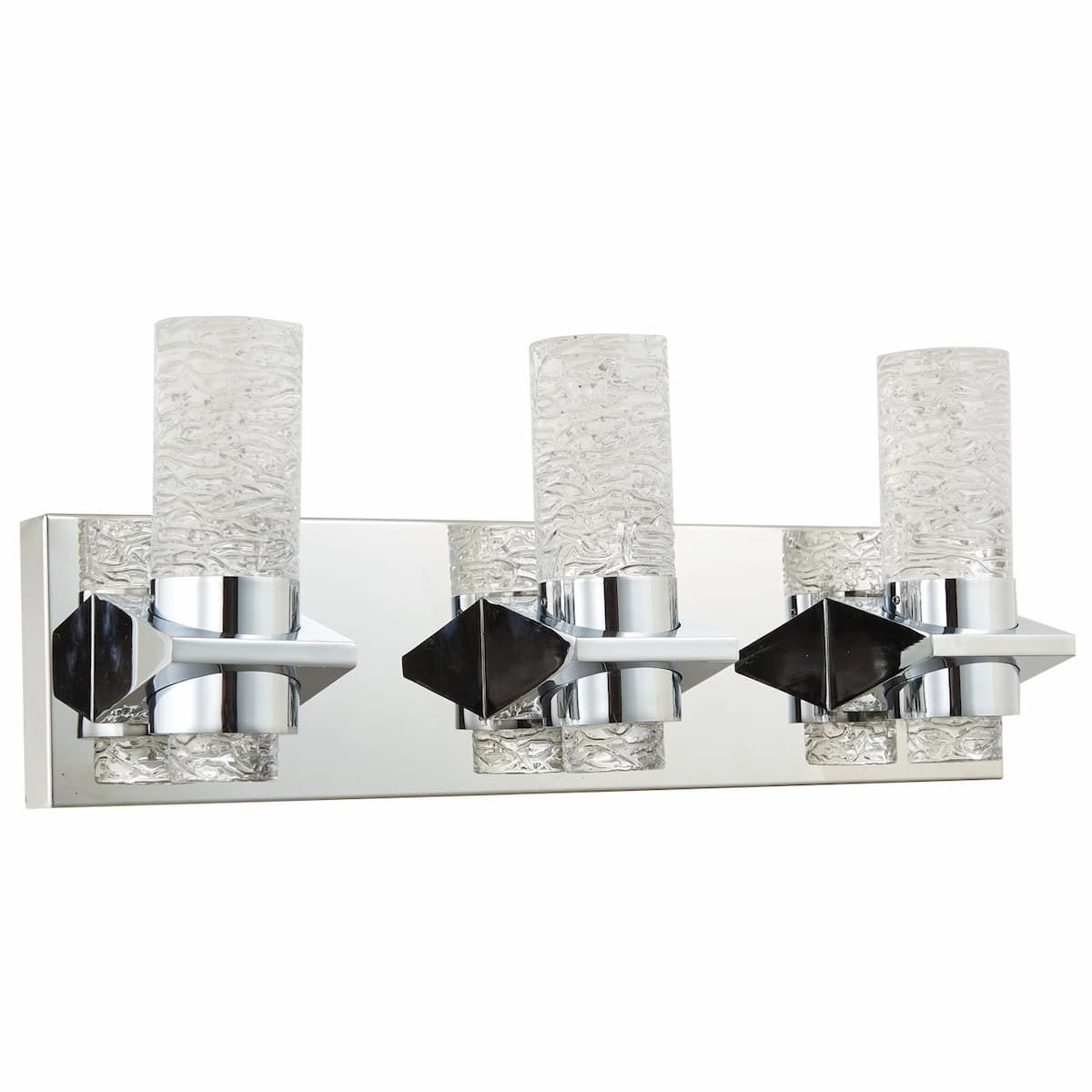Abra Krypton 20073WV 19-inch wall vanity fixture featuring solid crystal glass and integrated LED illumination