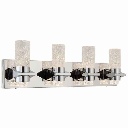 Abra Krypton 20074WV 26-inch solid crystal glass vanity light for modern bathroom and interior lighting