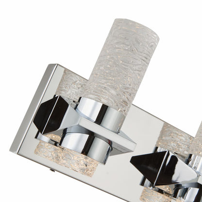Abra 20074WV Krypton bathroom vanity light with premium solid crystal glass design for residential and commercial interiors