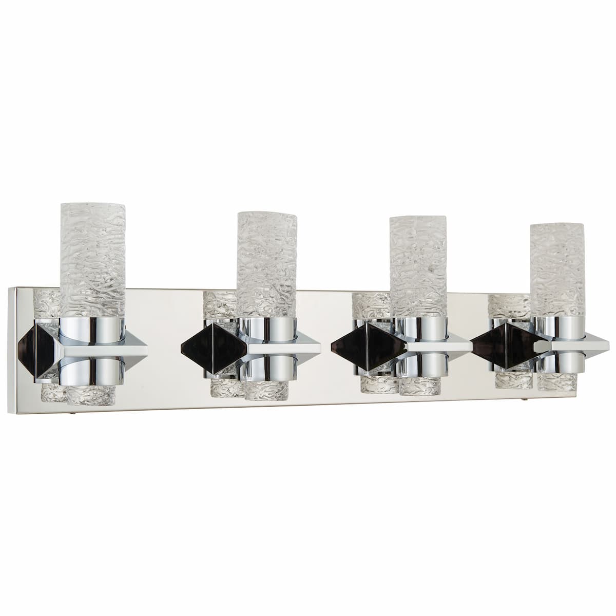 Abra Krypton 20074WV 26-inch wall vanity fixture featuring solid crystal glass and integrated LED illumination