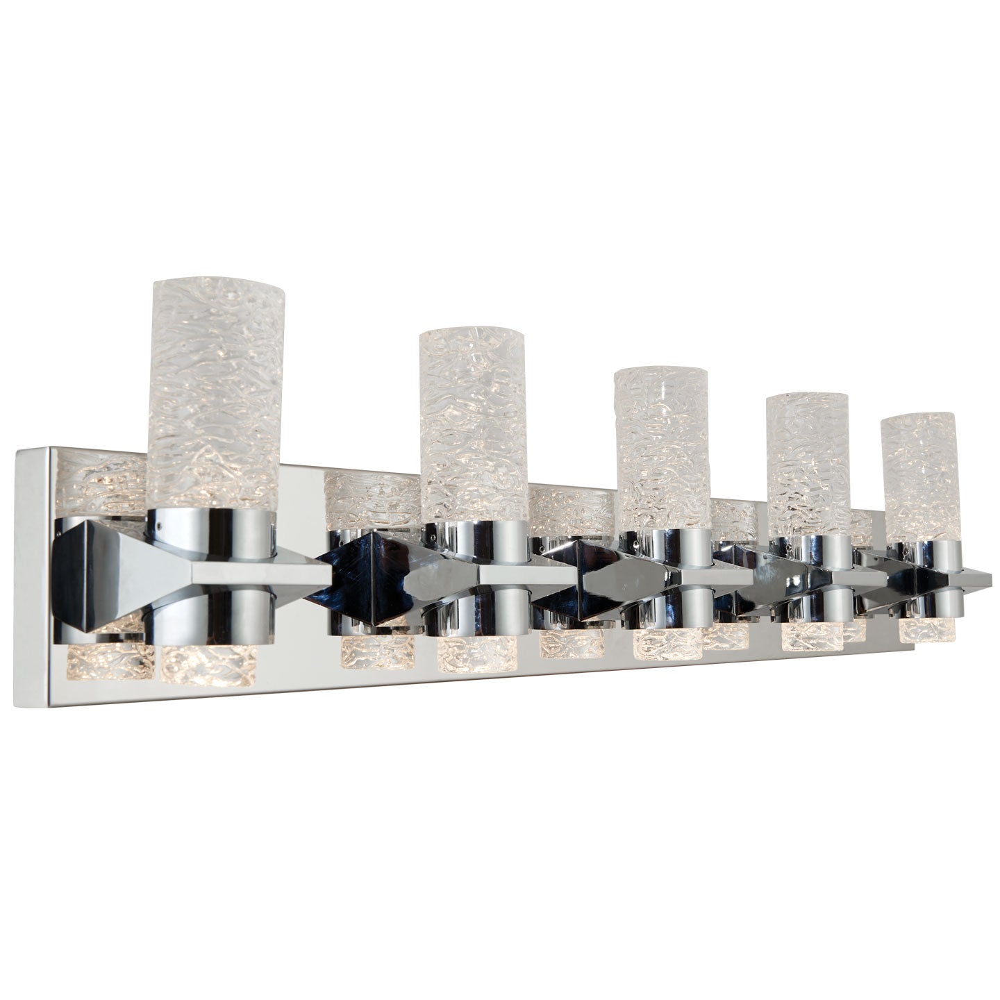 Abra Krypton Solid Crystal Glass Vanity Chrome