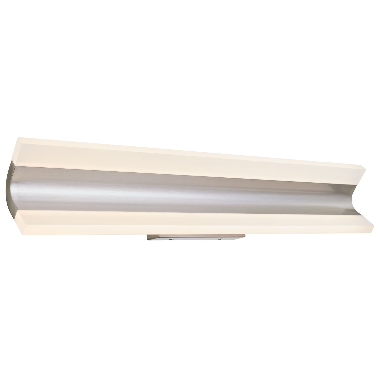 Abra Eros Curved Acrylic Twin Bar Vanity Brushed Nickel