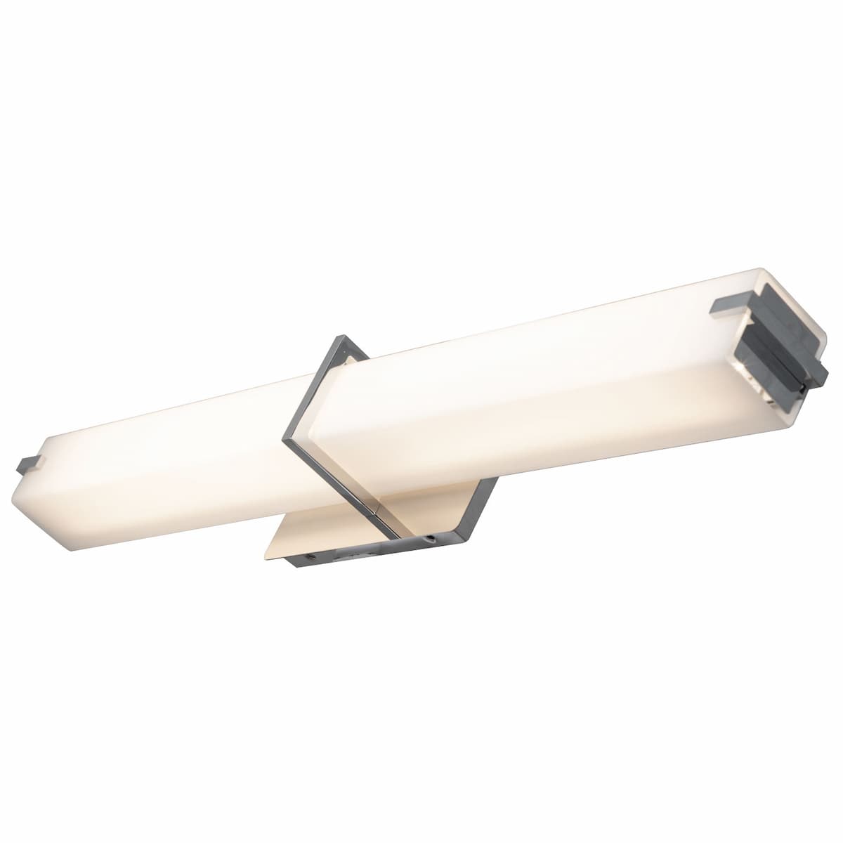 Abra 20090WV Squire 26-inch LED bathroom vanity light with elegant square glass design for residential and commercial interiors