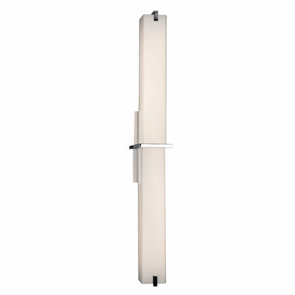 Abra Squire 20090WV contemporary wall vanity light with square glass diffuser and high-output dimmable LED for sophisticated bathroom and interior lighting