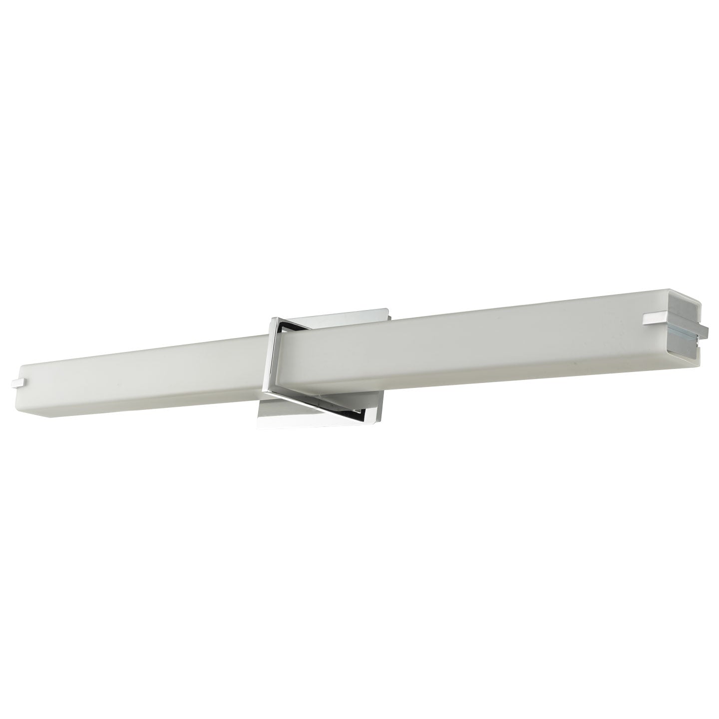 Abra Squire 38" Square Glass Vanity with High Output Dimmable LED Chrome