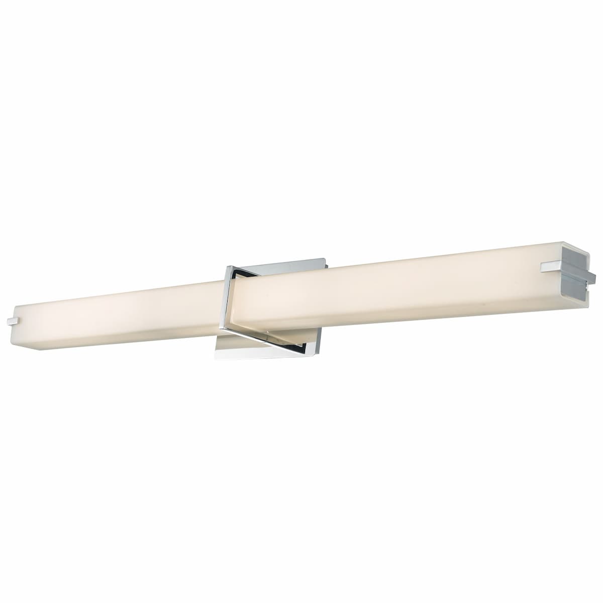 Abra 20091WV Squire 38-inch LED bathroom vanity light with elegant square glass design for residential and commercial interiors