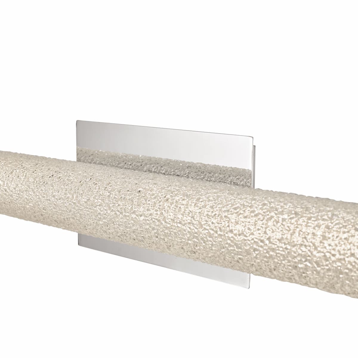 Abra 20094WV Radius 20-inch bathroom vanity light with handcrafted diamond-pattern glass tube for residential and commercial interiors