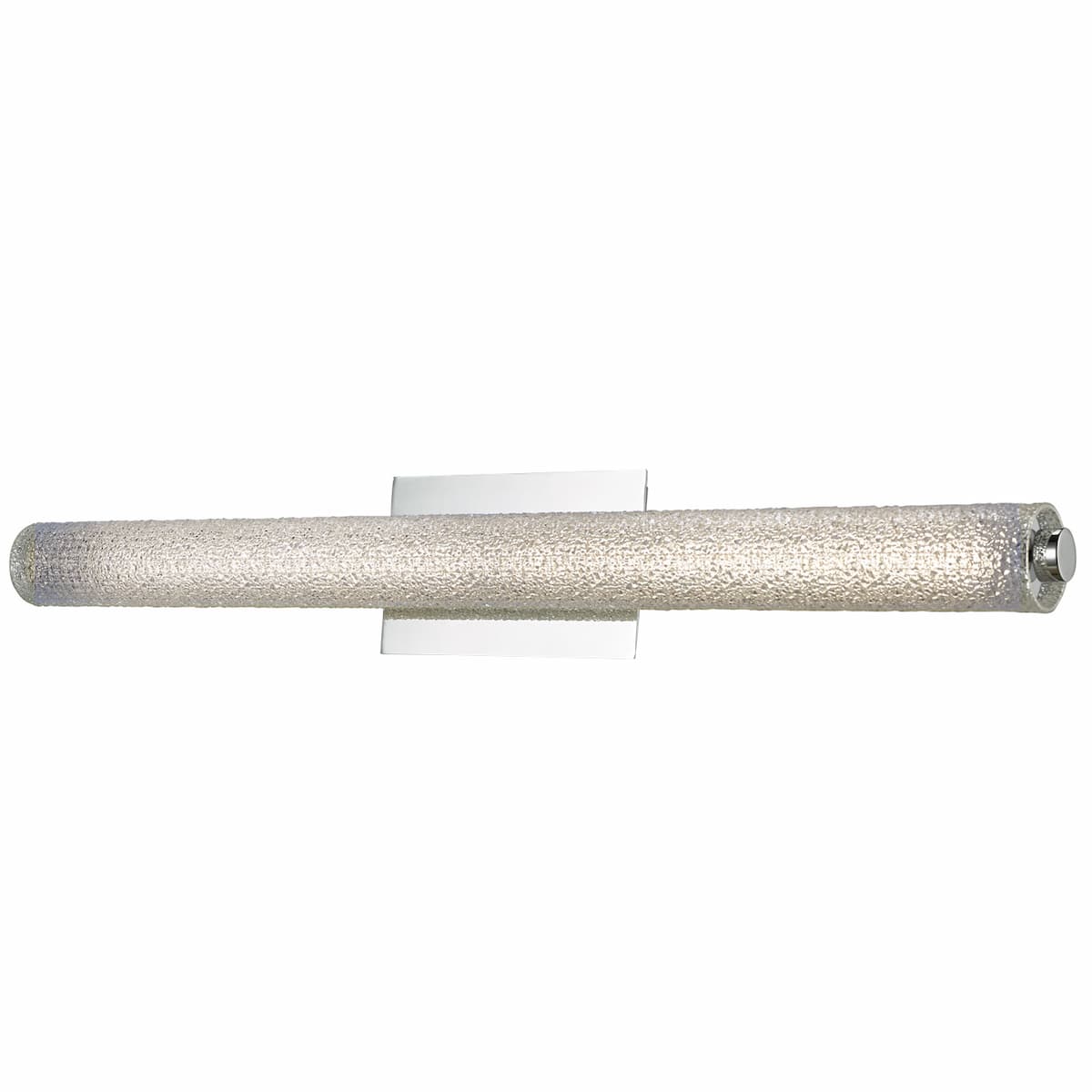 Abra 20095WV Radius 31-inch bathroom vanity light with handcrafted diamond-pattern glass tube for residential and commercial interiors