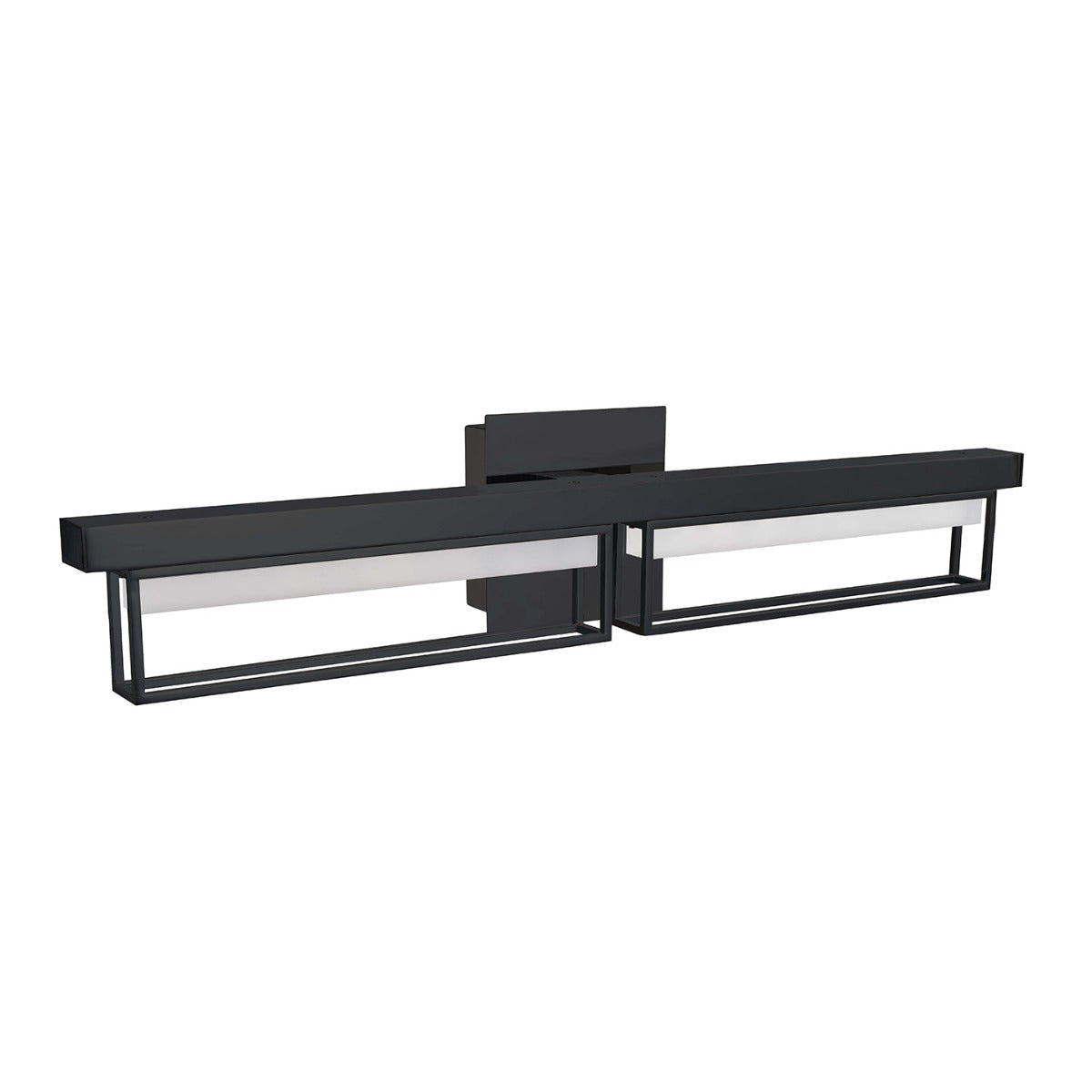 Abra Pane 20130WV wall vanity fixture featuring a contemporary framed design and frosted glass diffuser for soft illumination