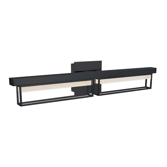 Abra Pane 20130WV 27.75-inch framed vanity light with frosted glass diffuser for modern bathroom lighting