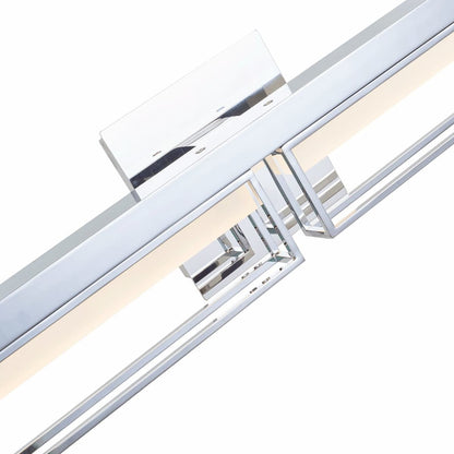 Modern Abra Pane 27.75-inch bathroom vanity light with elegant framed construction and diffused LED mirror lighting
