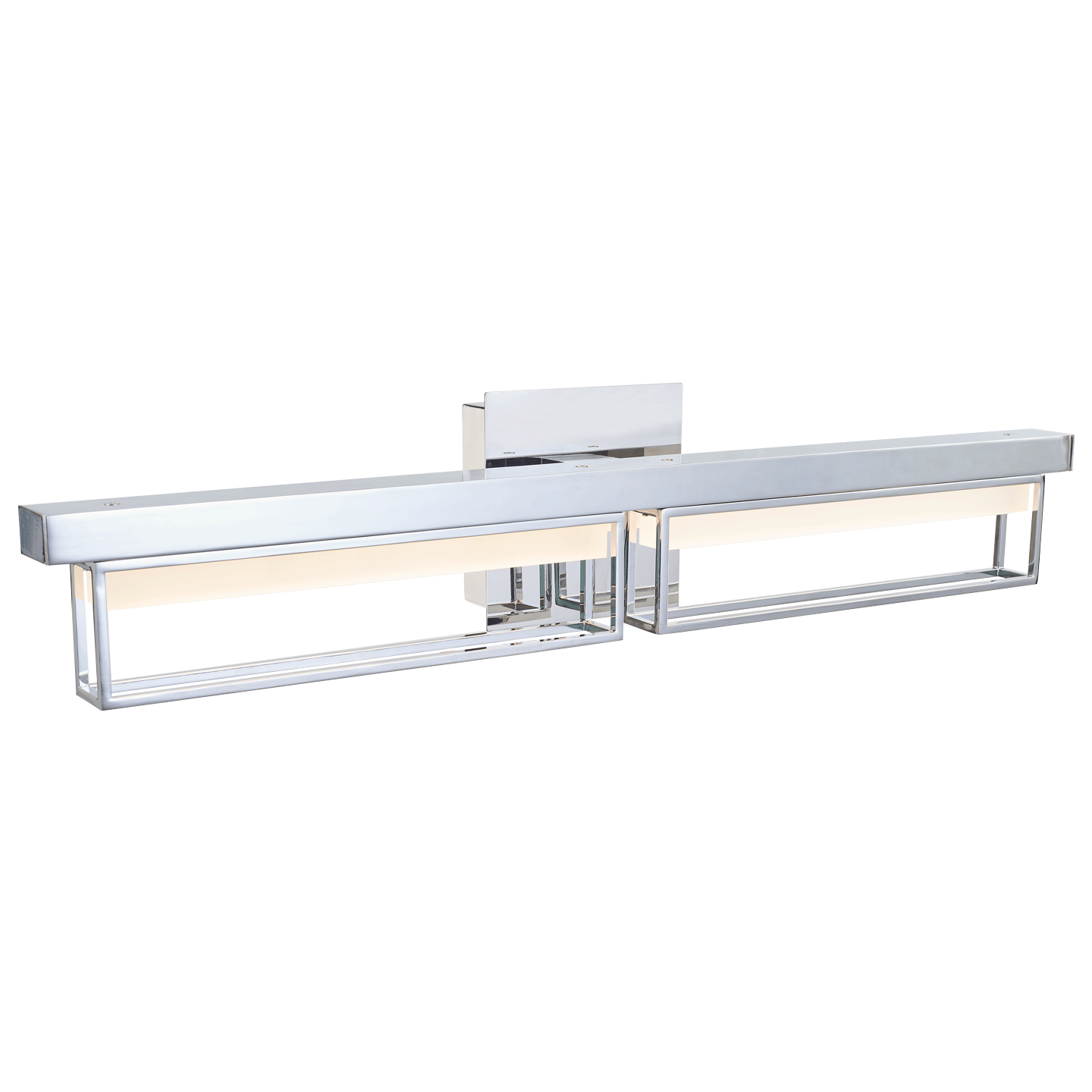Abra Pane Framed Vanity with Frosted Glass Diffuser Chrome