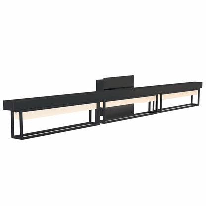 Abra Pane 20131WV 39-inch framed vanity light with frosted glass diffuser for modern bathroom lighting