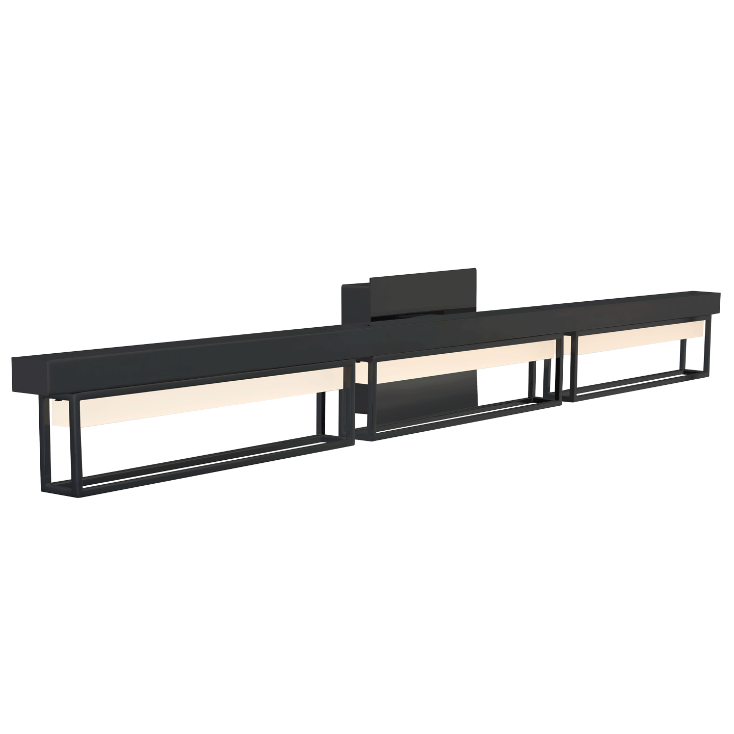 Abra Pane Framed Vanity with Frosted Glass Diffuser Black