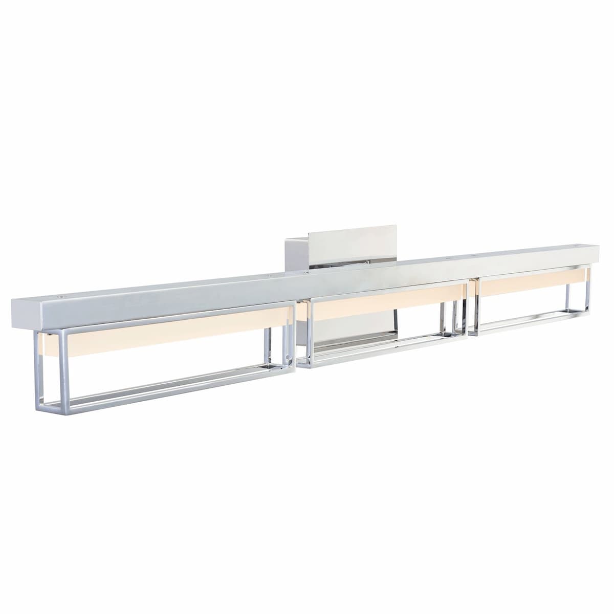 Abra Pane 20131WV wall vanity fixture featuring a contemporary framed design and frosted glass diffuser for soft LED illumination