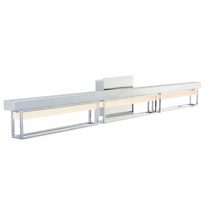Abra Pane 20131WV wall vanity fixture featuring a contemporary framed design and frosted glass diffuser for soft LED illumination