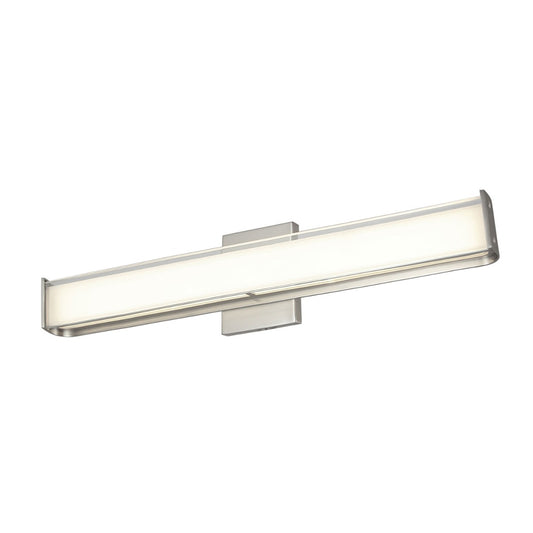 Abra Bend 20132WV 24-inch curved metal vanity light with frosted glass diffuser for modern bathroom lighting