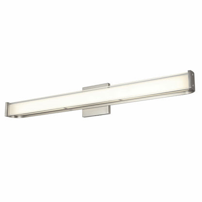 Abra Bend 20133WV 32-inch curved metal vanity light with frosted glass diffuser for modern bathroom lighting