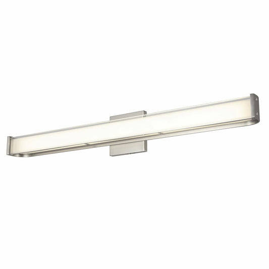 Abra Bend 20133WV 32-inch curved metal vanity light with frosted glass diffuser for modern bathroom lighting