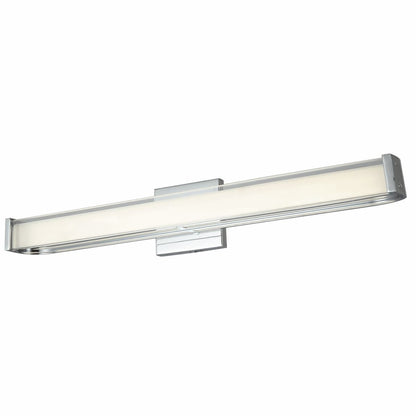 Abra 20133WV Bend 32-inch bathroom vanity light with elegant curved metal design and frosted glass diffuser for residential interiors