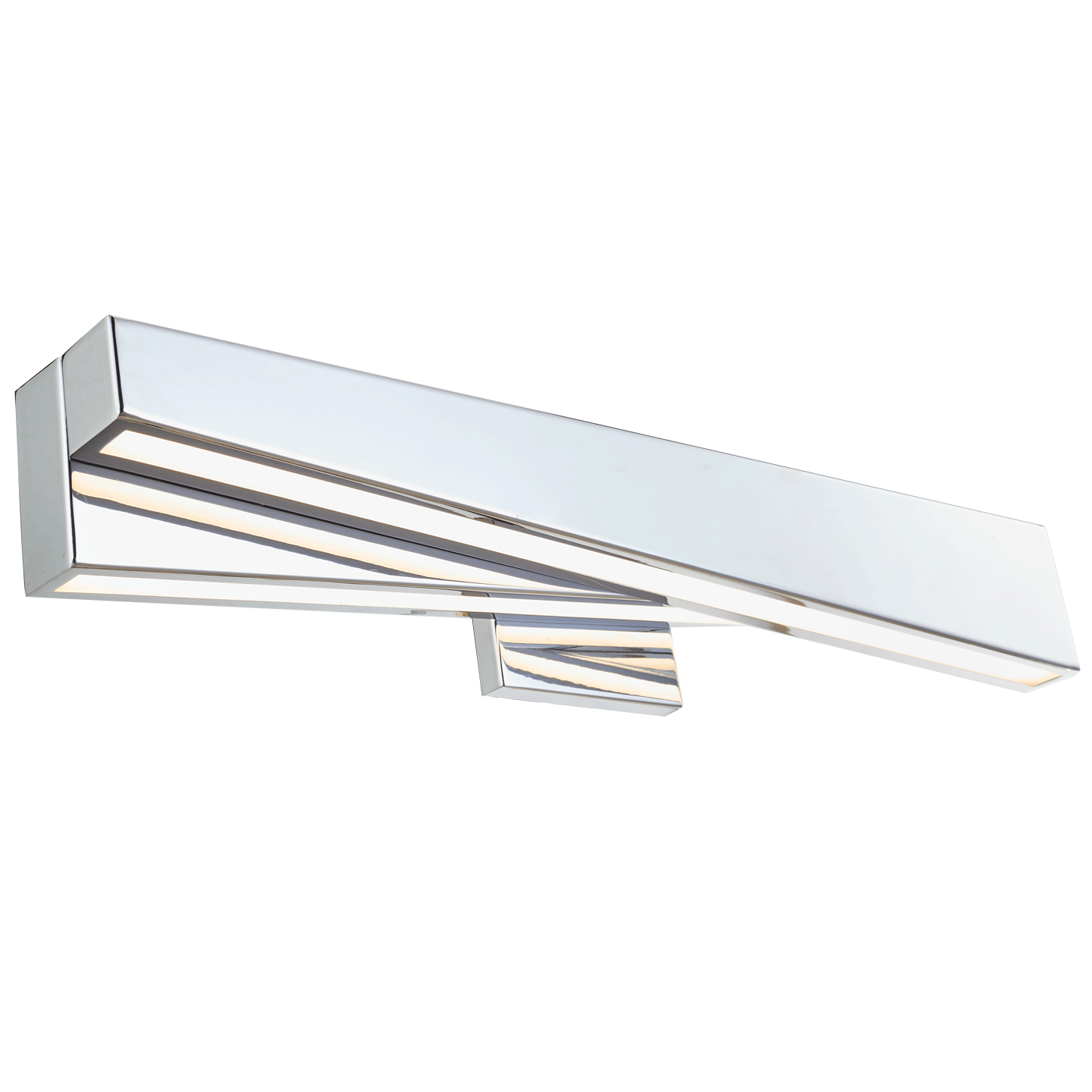 Abra HiLo Offset Linear Vanity with Acrylic Diffuser Chrome