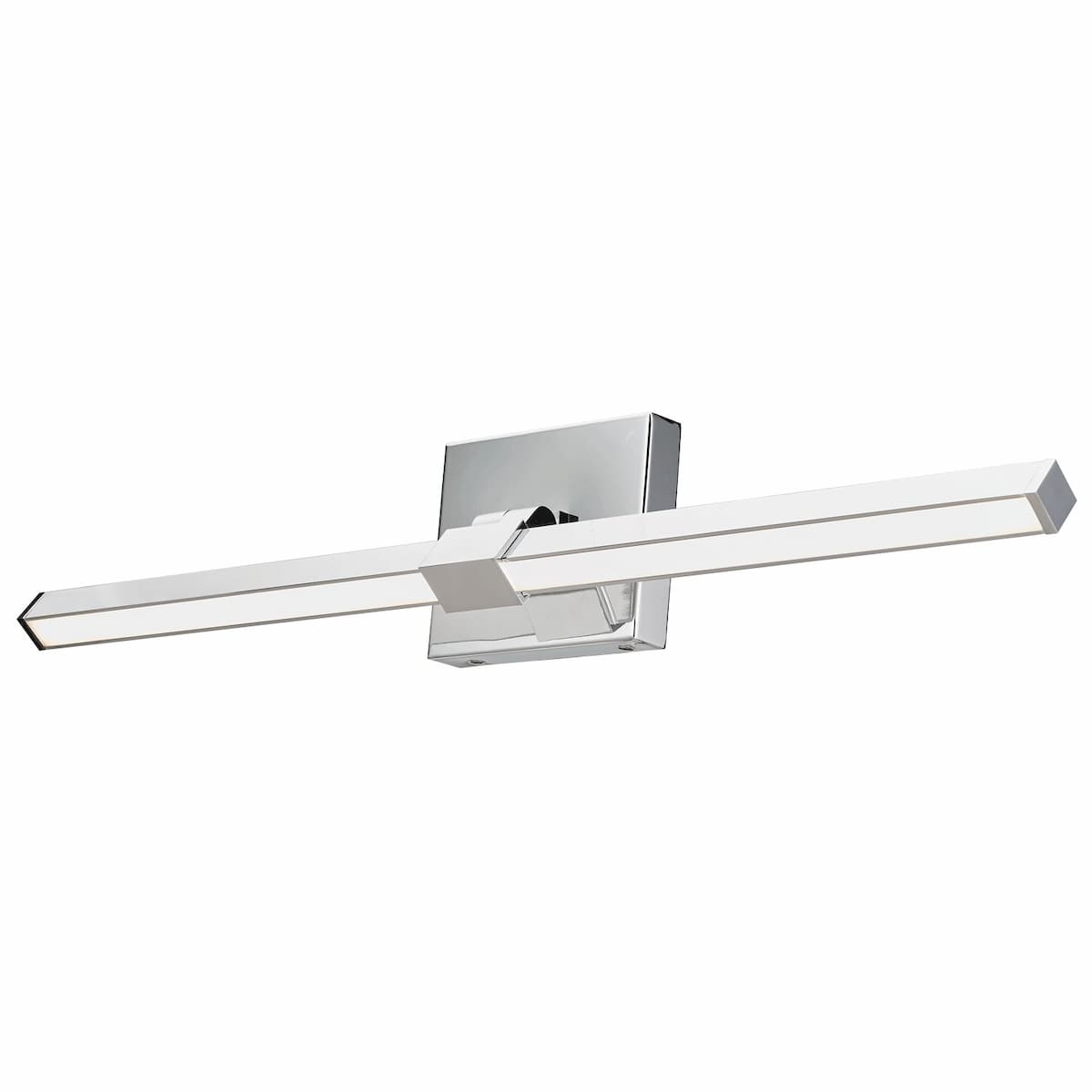Modern Abra Epee 26-inch LED vanity fixture with sleek linear profile and pivoting arm for contemporary bathroom mirrors