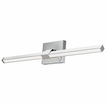 Modern Abra Epee 26-inch LED vanity fixture with sleek linear profile and pivoting arm for contemporary bathroom mirrors