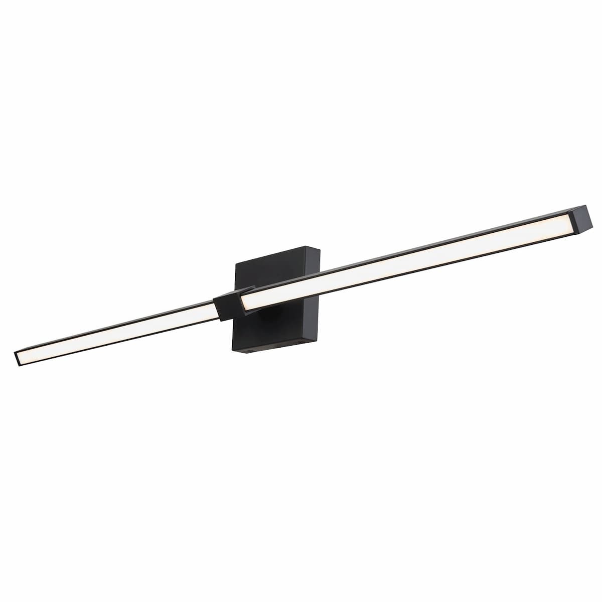 Abra Epee 20142WV 58-inch pivoting arm vanity bar with integrated LED lighting for modern bathroom interiors