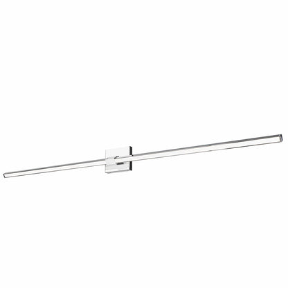 Modern Abra Epee LED vanity fixture with sleek 58-inch linear profile and pivoting arm for contemporary bathroom mirrors