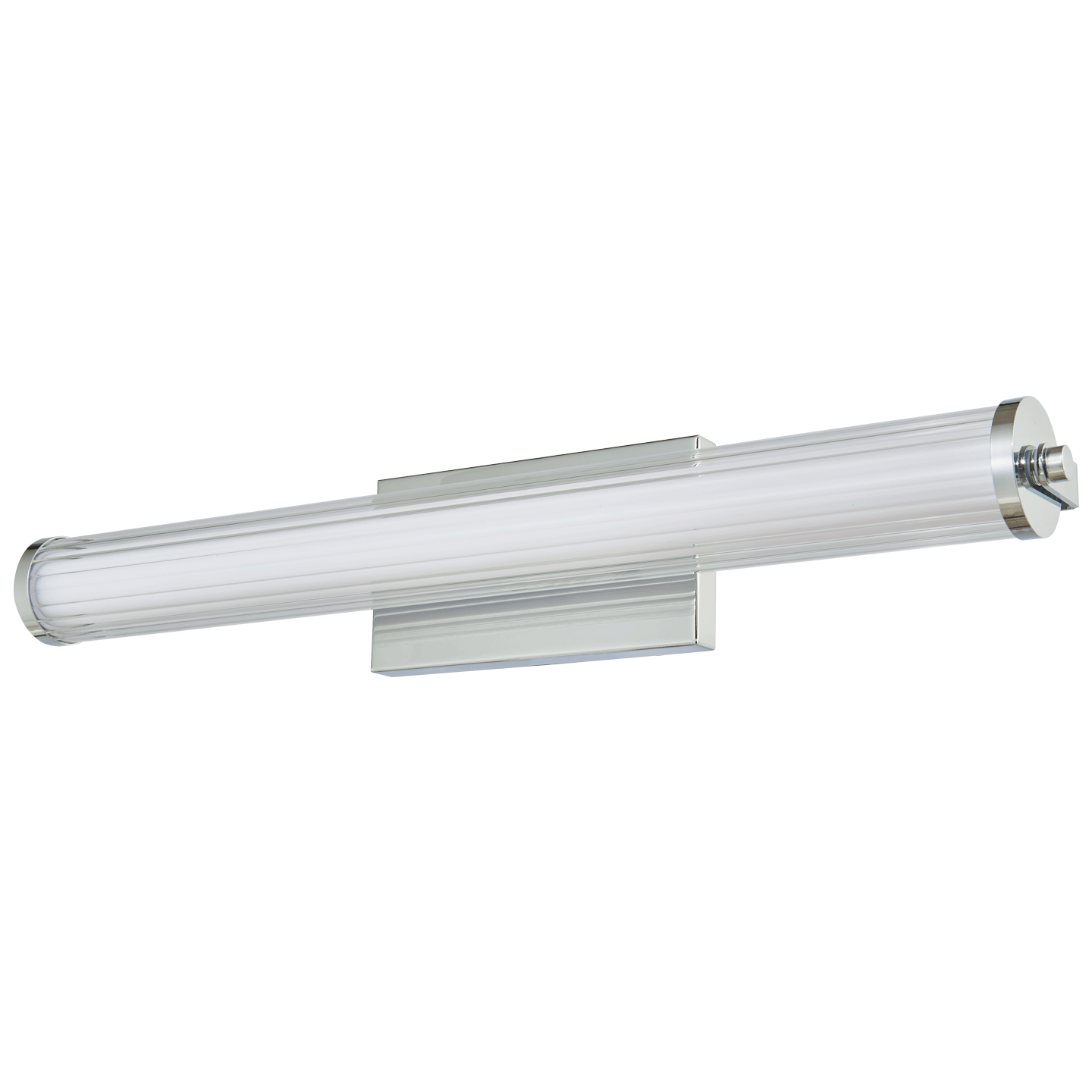 Abra Macie Fluted Clear Glass Vanity Chrome