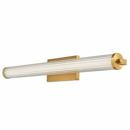 Abra Macie 20161WV 30-inch wall vanity fixture featuring fluted clear glass shades for elegant contemporary illumination