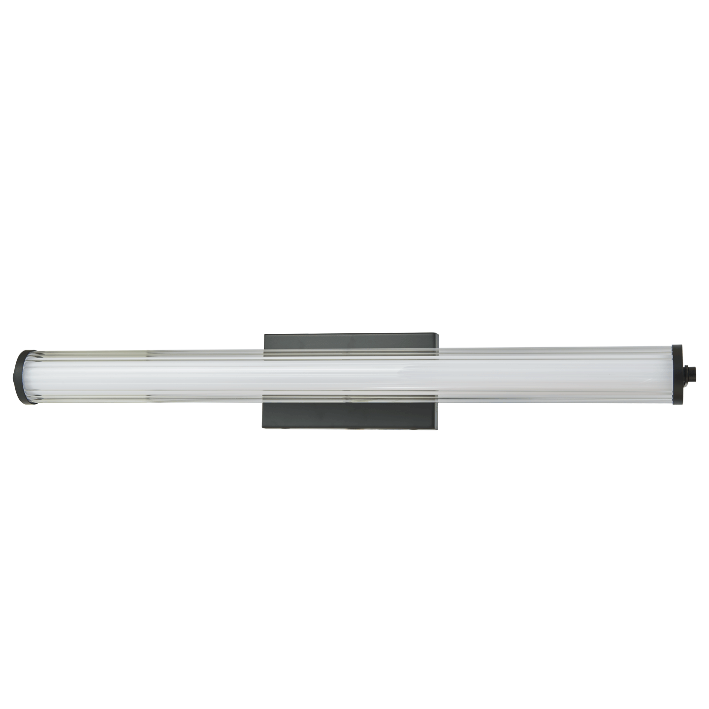 Abra Macie Fluted Clear Glass Vanity Black