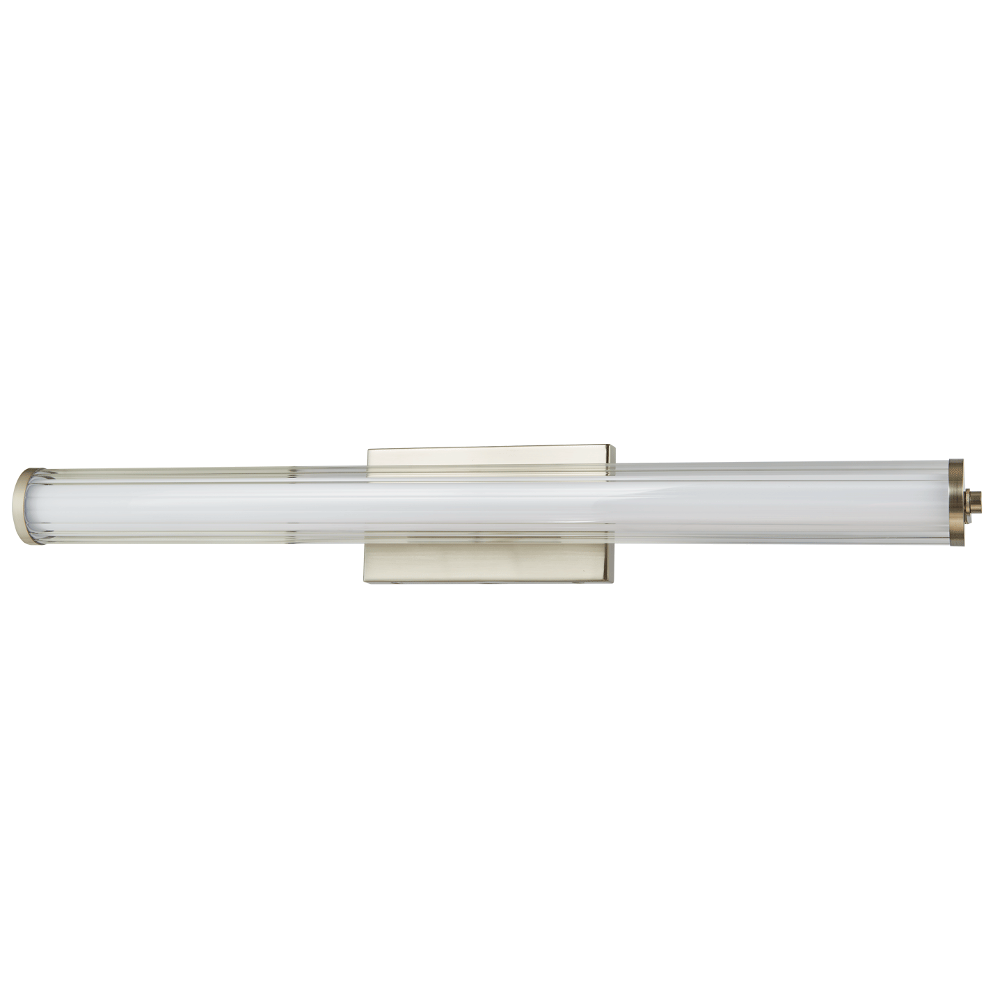 Abra Macie Fluted Clear Glass Vanity Brushed Nickel