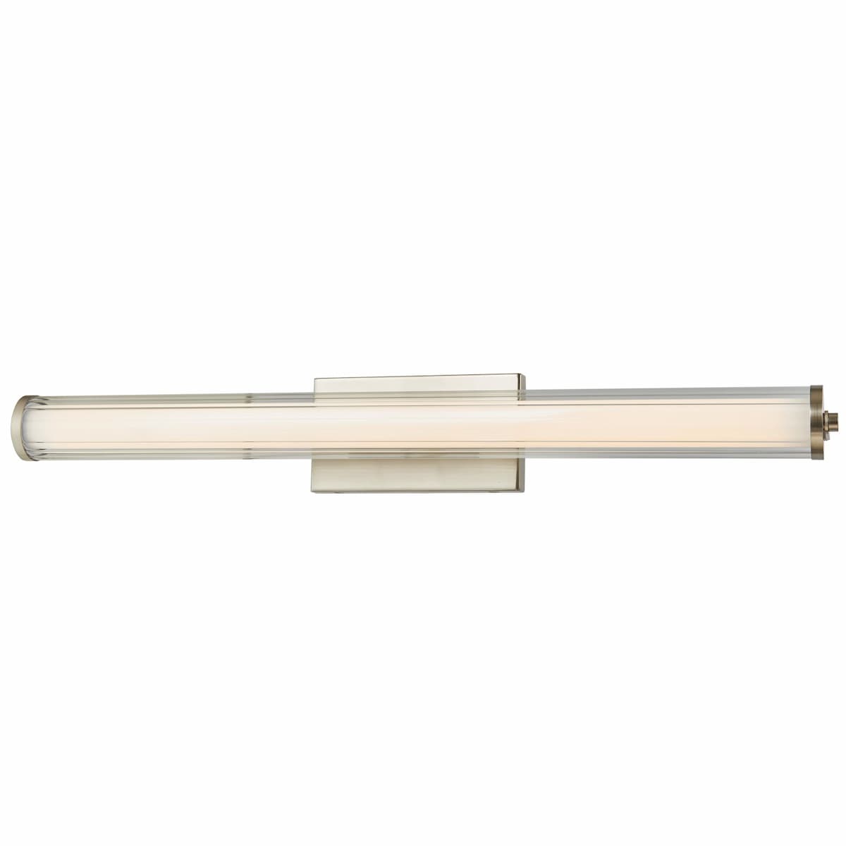 Abra 20161WV Macie bathroom vanity light with decorative fluted clear glass construction for residential and commercial interiors