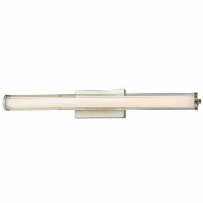 Abra 20161WV Macie bathroom vanity light with decorative fluted clear glass construction for residential and commercial interiors