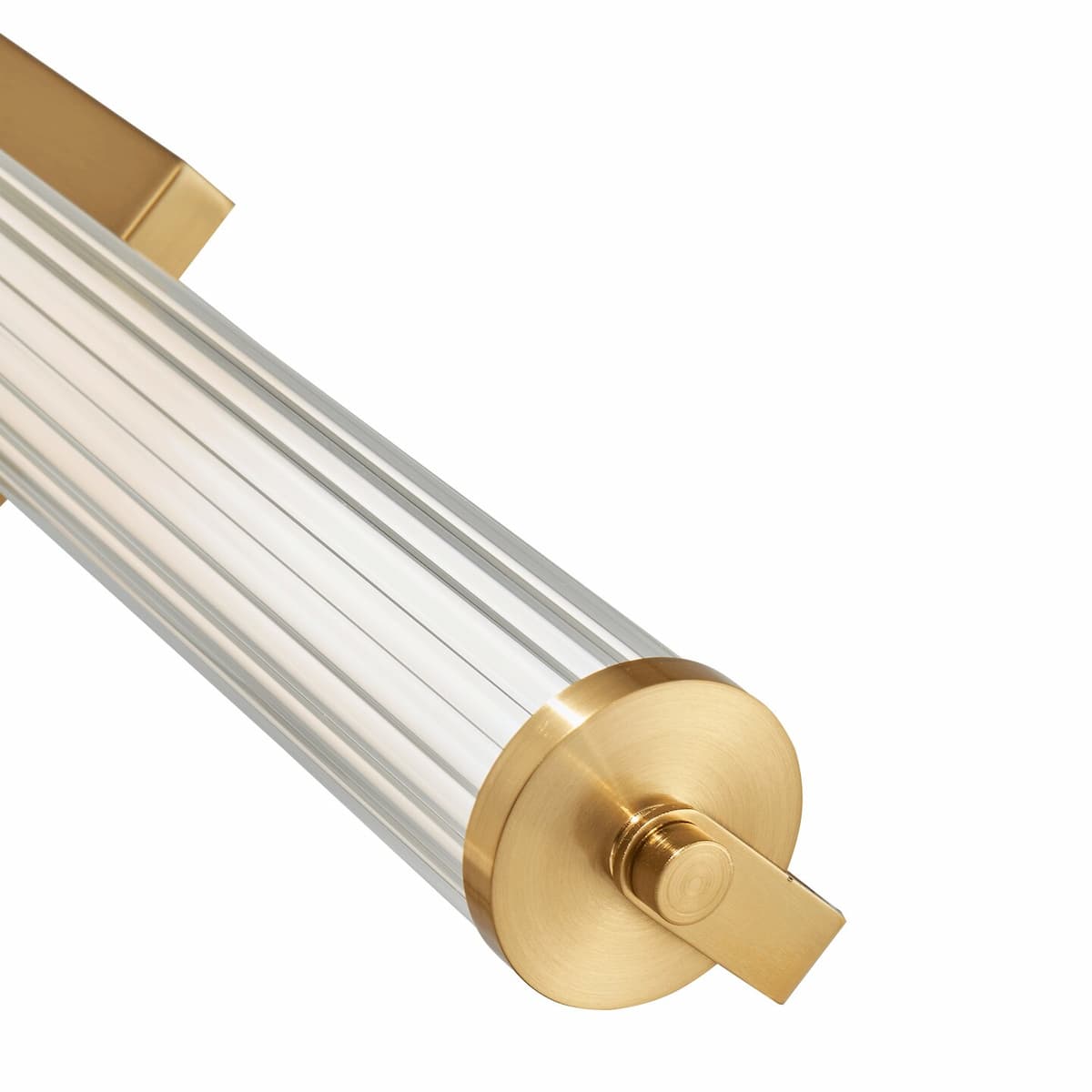 Abra 20162WV Macie bathroom vanity light with decorative fluted clear glass construction for residential and commercial interiors