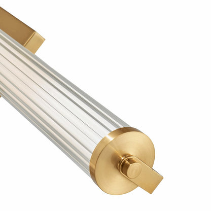 Abra 20162WV Macie bathroom vanity light with decorative fluted clear glass construction for residential and commercial interiors
