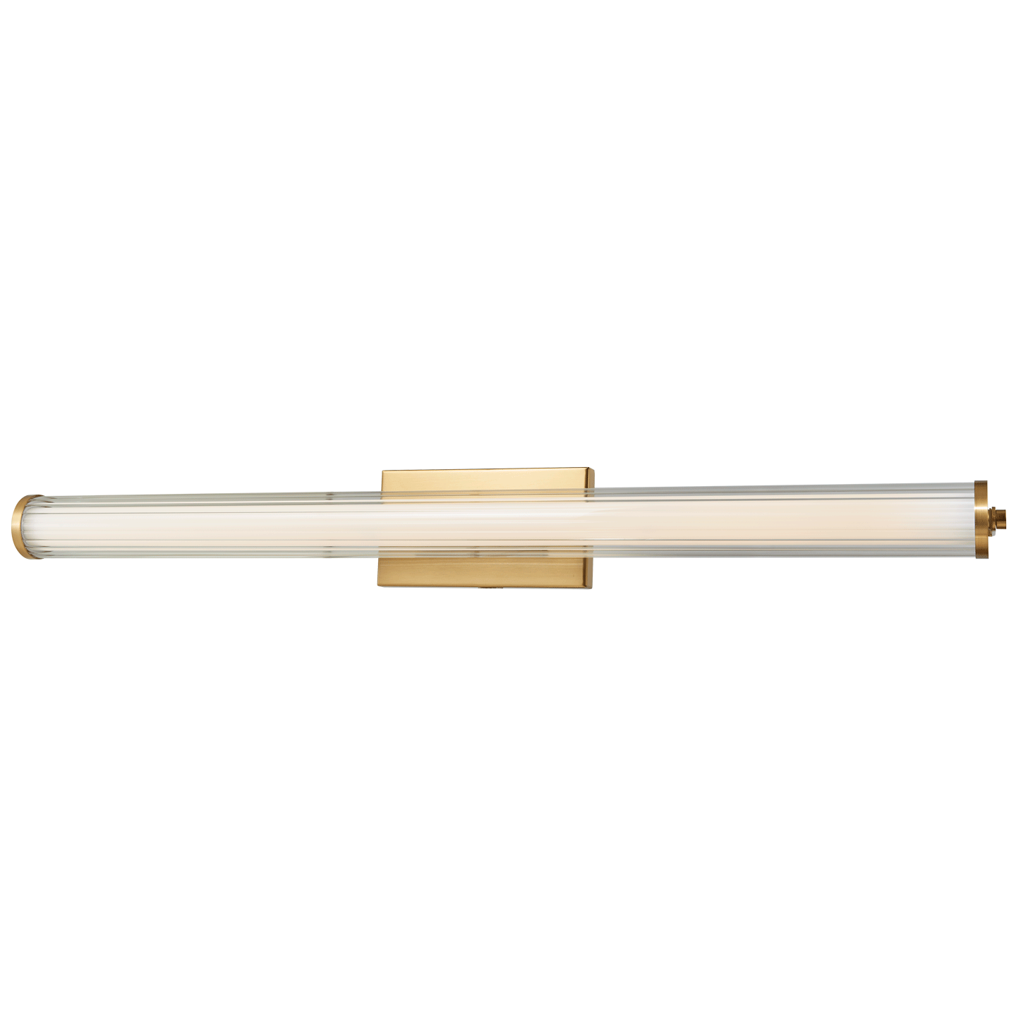Abra Macie Fluted Clear Glass Vanity Brushed Brass