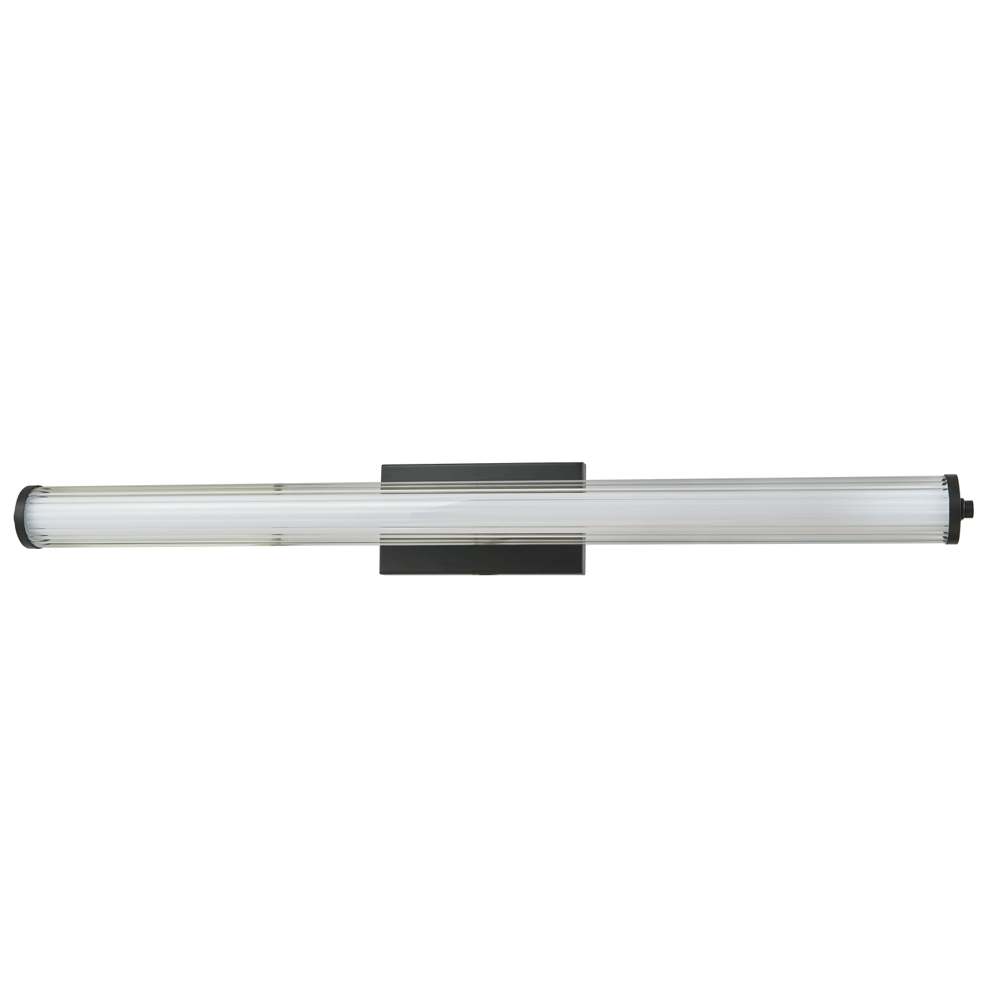 Abra Macie Fluted Clear Glass Vanity Black