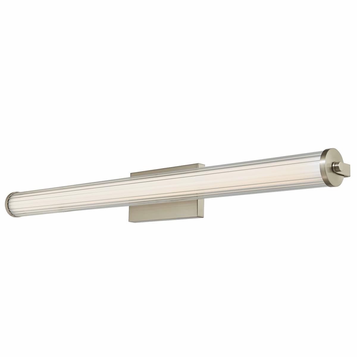 Modern Abra Macie 36-inch vanity fixture with clear fluted glass design for stylish mirror lighting and bathroom spaces