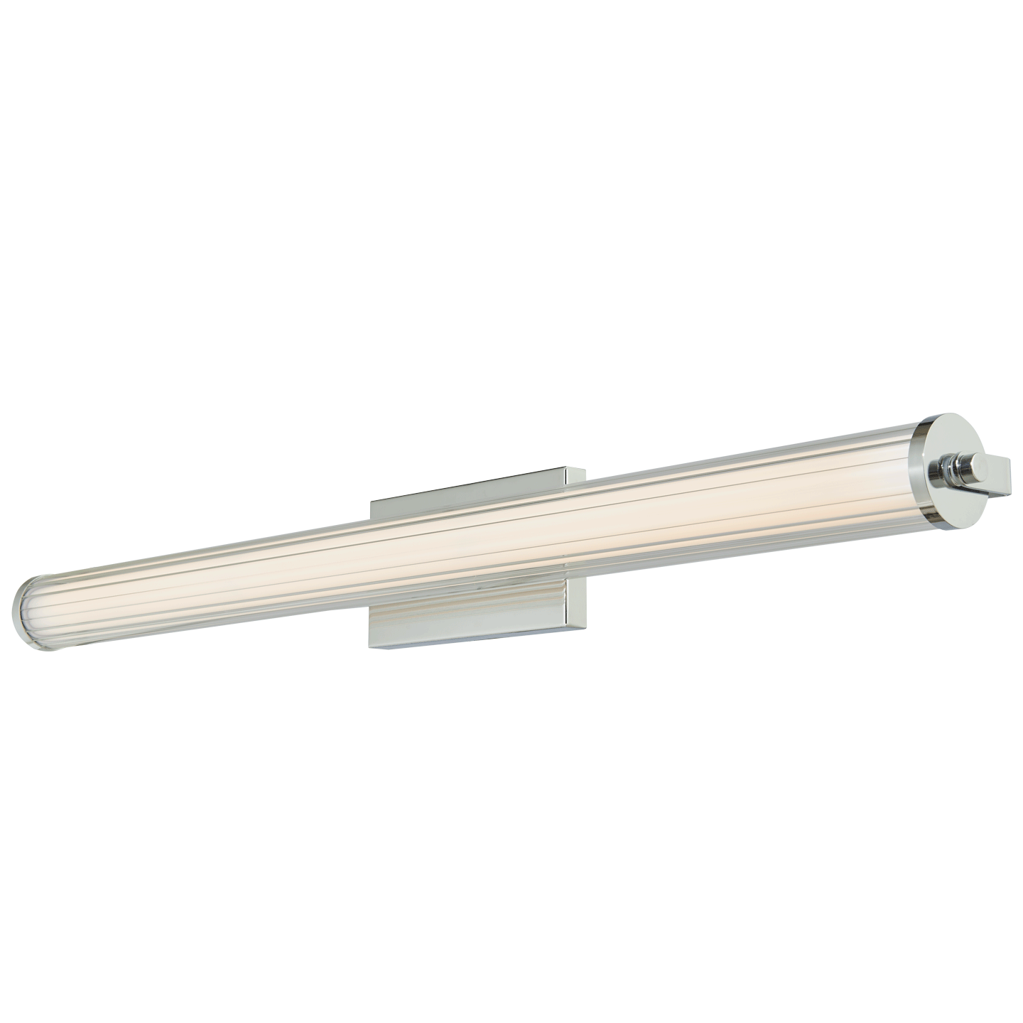Abra Macie Fluted Clear Glass Vanity Chrome